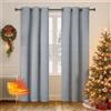 Ystyle Tende Oscuranti 100% Per Interni 2 Pezzi, 140x240cm, Effetto Lino Termiche Isolanti Freddo E Caldo Anti-Rumore, Tende Natalizie Soggiorno Camera Letto Moderne Con Anelli, Grigio Chiaro
