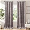 Ystyle Tende Per Interni In Velluto 2 Pezzi, 140x280 cm, Termiche Isolanti Anticaldo Tende Oscuranti Per Interni Per Camera Da Letto E Soggiorno Moderno, Curtains Con Anelli, Rosa Grigio