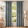 Ystyle Tende Oscuranti 100% Velluto Per Interni 2 Pezzi, 117x137cm, Tenda Termica Isolante Freddo E Caldo, Antifreddo Tende Natalizie Soggiorno Moderne Camera Da Letto Con Anelli, Grigio