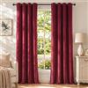 Ystyle Tende Oscuranti 100% Velluto Per Interni 2 Pezzi, 140x225cm, Tenda Termica Isolante Freddo E Caldo, Antifreddo Tende Natalizie Soggiorno Moderne Camera Da Letto Con Anelli, Borgogna