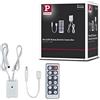 Paulmann 70683 Maxled Regolatore Dimmer/Interruttore Per Controllo Led Per Strisce Monocromatiche con Telecomando Ir Max. 144 W, Plastica, Bianco