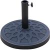 Outsunny Base per Ombrellone Rotonda da 12 kg con Manopola, Basamento per Ombrellone in Resina e Acciaio con Pali da Ø38 mm e Ø48 mm, per Uso Esterno, Bronzo