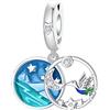 The Charmery Charm a forma di cicogna in argento 925, compatibile con braccialetti Pandora, Trollbeads, Chamilia, Biagi e molti altri braccialetti con ciondoli del Regno Unito.