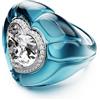 Swarovski Anello cocktail Dulcis, Taglio Heart, Pavé, Cuore, Blu