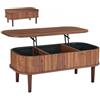 VEVOR Tavolino da Salotto Sollevabile, Tavolo da Caffè Rialzato da Soggiorno con Contenitore 1000 x 480 x 405-545 mm, Tavolino da Casa in MDF Piano Sollevabile Portaoggetti per Salotto Ufficio