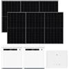 Goodwe - Impianto Kit fotovoltaico Goodwe Inverter ibrido 6kw e 2 batteria di accumulo da 5kw e 12 Pannelli fotovoltaici Sunerg da 510w