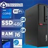 Lenovo Pc Computer Desktop Fisso Ricondizionato i7 Ram 16GB SSD 480GB Windows 11 Wi-Fi