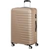 American Tourister Flashline - Valigetta rigida grande (78 cm), espandibile, con 4 ruote, lucchetto TSA, 100/109 l, colore: oro avorio