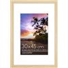 Americanflat Cornice per Foto da 20x30 cm Rovere Naturale - Cornice da Parete da 20x30 cm con Passepartout o 30x45 cm Senza Passepartout - Plexiglass e Gancio da Parete Integrati