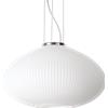 Ideal Lux PLISSE' LAMPADARIO A SOSPENSIONE IN VETRO SOFFIATO CON DECORO IN RILIEVO 45CM 1 LUCE ATTACCO E27 FINITURA CROMO