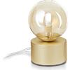 Ideal Lux PERLAGE LAMPADA DA TAVOLO 1 LUCE ATTACCO G9 LAMPADINE INCLUSE IN VETRO AMBRA