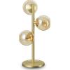 Ideal Lux PERLAGE LAMPADA DA TAVOLO 3 LUCI ATTACCO G9 LAMPADINE INCLUSE IN VETRO AMBRA