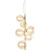 Ideal Lux PERLAGE LAMPADARIO A SOSPENSIONE 6 LUCI ATTACCO G9 LAMPADINE INCLUSE IN VETRO AMBRA
