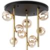 Ideal Lux PERLAGE LAMPADARIO DA SOFFITTO 9 LUCI ATTACCO G9 AMBRA LAMPADINE INCLUSE