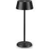 Ideal Lux PURE LAMPADA DA TAVOLO RICARICABILE DIMMERABILE IP54 LED 3000K 1,5W 220 lm NERO
