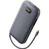 Belkin UltraCharge Pro Power Bank 27000mAh, Caricatore Portatile con Cavo USB C Integrato, USB PD 240W, Power Bank Portatile con Carica Rapida per MacBook Pro, iPhone, iPad Pro, Galaxy, Pixel, Carbone