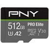 Pny 512GB Scheda MicroSDXC Pny Pro Elite Nero/Grigio [P-SDUX512U3100PRO-GE]