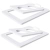 AsrMyjcx Set di Supporti Inclinati per Diffusori da Scrivania - Design Elegante, Bianco l