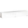HOMCOM Mobile Porta TV fino a 75" Sospeso con Ante a Pressione, 180x33x30 cm, Bianco Lucido | Aosom Italy