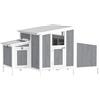 PawHut Casetta per Galline con Porta Richiudibile e Nido, Pollaio con Tetto in PET Impermeabile, 145x90x92 cm, Grigio | Aosom Italy