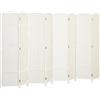 HOMCOM Paravento 8 Parti pieghevole per Casa, Soggiorno e Camera da Letto, 320x 1,6x170 cm, Bianco | Aosom Italy