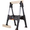 Keter ROC Pro Gear - Cavalletto da boscaiolo regolabile, resistente, colore: Nero/Grigio