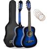 3rd Avenue Pacchetto Per Principianti Con Corde In Nylon Spagnole Per Chitarra Classica Da 1/4 Per Bambini - 6 Mesi Di Lezioni Gratuite, Borsa, Corde - Blu