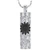 AIWENXI Collana con urna di girasole per cenere, per cremazione, gioielli cilindri, in acciaio inox, uomo/animale domestico, cenere, souvenir, amante della cenere, ciondolo per uomini e donne