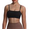 Aoxjox Allenamento a Fascia per Sport da Donna Fitness Running Yoga Crop Tank Top, Nero, M