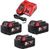 Milwaukee Starter Set 18 Volt m18nrg 203 3 X 18 V/5, 0 AH LI-ION, 1 pezzi, 4933451423