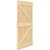 vidaXL Porta NARVIK Naturale 80 x 210 cm Legno di pino solido, Porta rettangolare moderna, in pino solido, salvaspazio, divisorio, design contemporaneo e funzionale