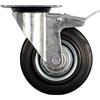 VOREL 87325-Raccordo di ruote con freno 160 mm di gomma, colore: nero