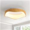 meibeileil Plafoniera Led Moderna,42Cm 3000K-6500K Plafoniera Soffitto Semplice Venatura Del Legno,Plafoniere A Soffitto Per Soggiorno, Camera Da Letto,Cucina,Salotto,Corridoio,Dimmabile