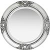 vidaXL Specchio da Parete Stile Barocco 50 cm Argento