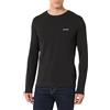 Pepe Jeans T-Shirt da Uomo M Basic Logo Elasticizzata L/S, Nero (Nero), S, Nero (Nero)., S