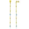 LUXURY MILANO Orecchini dream in argento con perle azzurre.