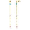 LUXURY MILANO Orecchini dream in argento con perle azzurre,bianche e rosa