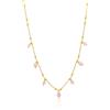 LUXURY MILANO Collana dream in argento e pietre rosa pendenti