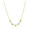 LUXURY MILANO Collana dream in argento con cuori e pietre azzurre