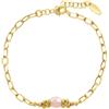 LUXURY MILANO Bracciale dream in argento con pietra rosa
