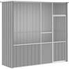 vidaXL Gabbia per Uccelli Grigia 215x78x200 cm in Acciaio Zincato