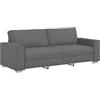 vidaXL Divano a 3 posti Grigio scuro 220x78x84 cm in tessuto