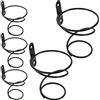 Mikinona Portabottiglie in Metallo da Parete a Spirale, Set 5 Pezzi, Porta Vino Singolo per Cucina e Bar, Montaggio con Viti, Mensola Nera per Conservazione Bottiglie