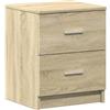 vidaXL Comodino con 2 Cassetti Rovere Sonoma 40x36x50 cm, tavolino da Notte, tavolino, Arredamento per Camera da Letto, Comodino per Camera da Letto