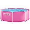 Intex 28290ND 2.44m x 76cm Pink Metal Frame Pool (Pool only)