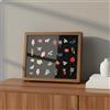Contenitore Vintage Antipolvere con Pannello in Feltro Porta Spille per Studio