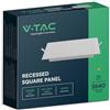 V-TAC VT-61024 Mini pannello led 24W pannello montaggio ad incasso quadrato 110lm/w luce bianco freddo 6500K - 10491