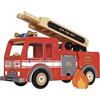 Le Toy Van - Pretend Play Wooden Fire Engine Toy Truck Vehicle Play Set Includes Firefighter Figure and Accessories , Fireman Playset For 3 Year Olds +