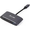 LMP Adattatore multiplo LMP da USB-C (m) a HDMI [4Kx2K] (f) e USB 3.0 (f) e ricarica USB-C, grigio spazio