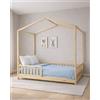 Family Nation Letto Montessori Evolutivo Evi 4 in 1 - 140x70 cm - Convertibile in Divano
